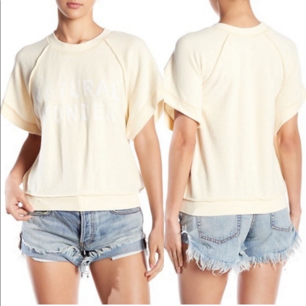 Free People Natural Wonder Ivory Pullover Size Small Casual Comfy